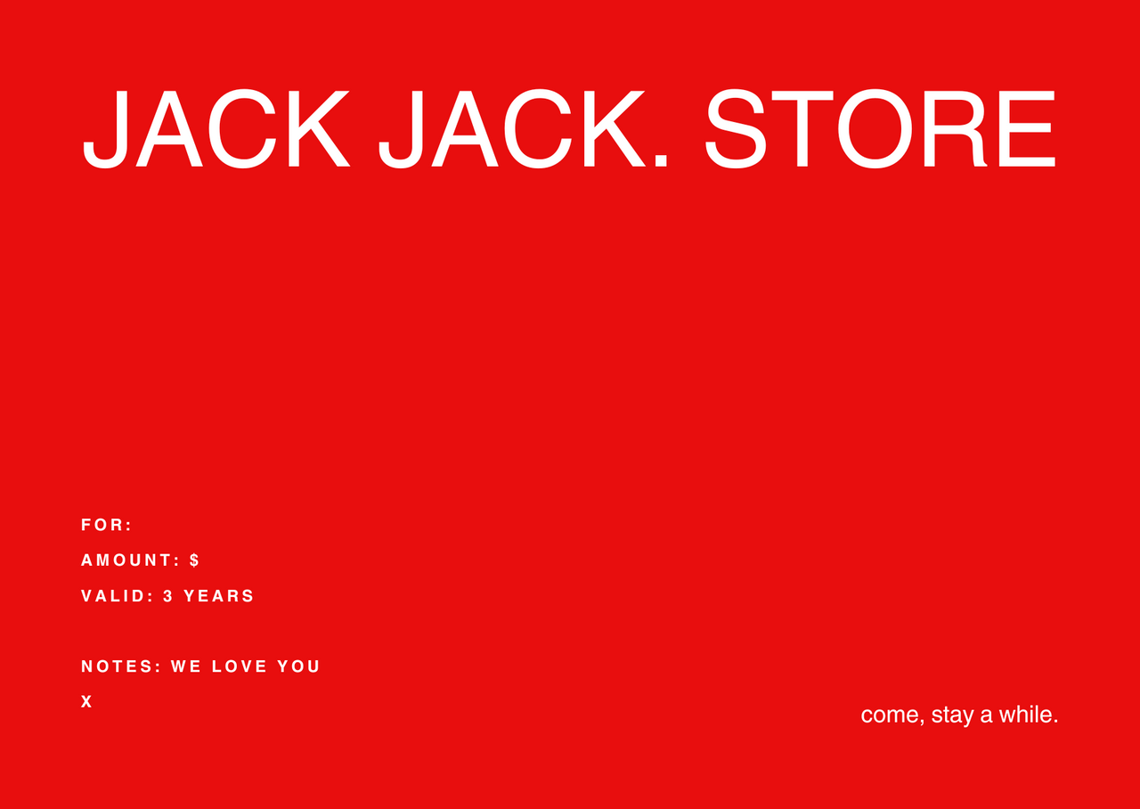 Jack Jack Store Gift Card