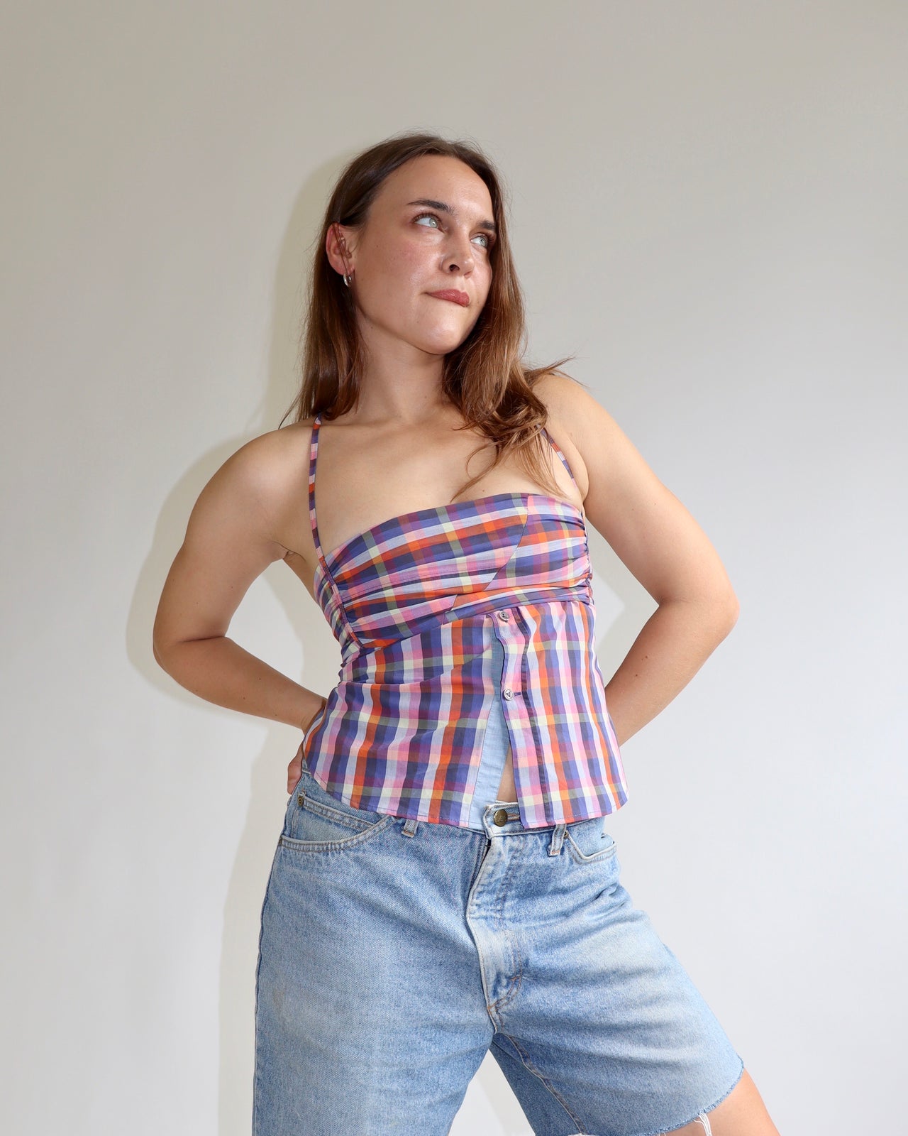 Colourful Checked Tobi Top