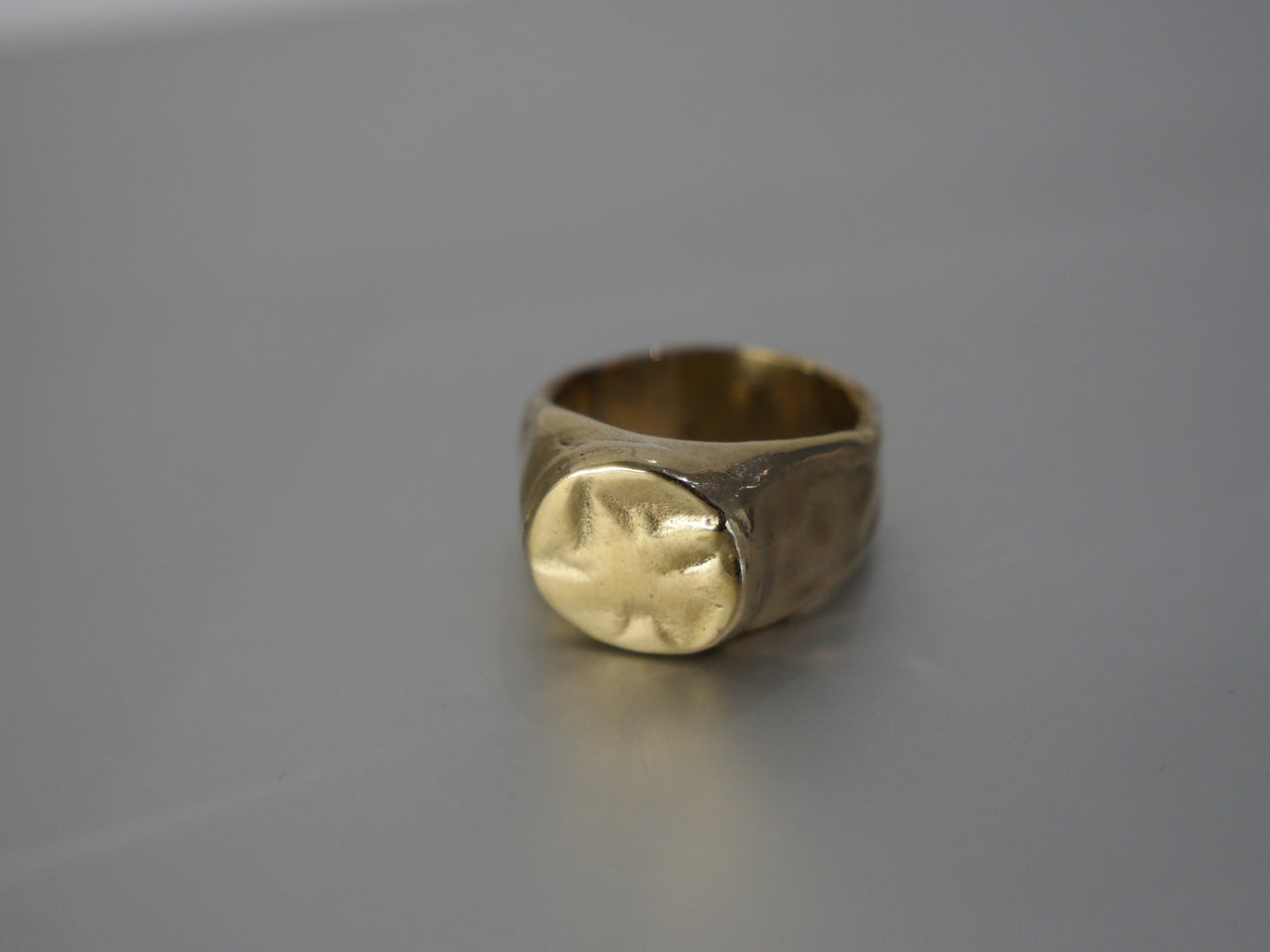 Crumpled Singet Ring | Brass