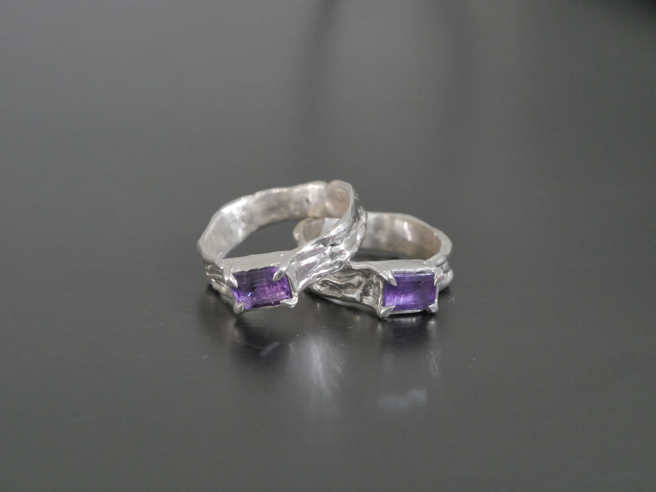 Amethyst Claw Ring