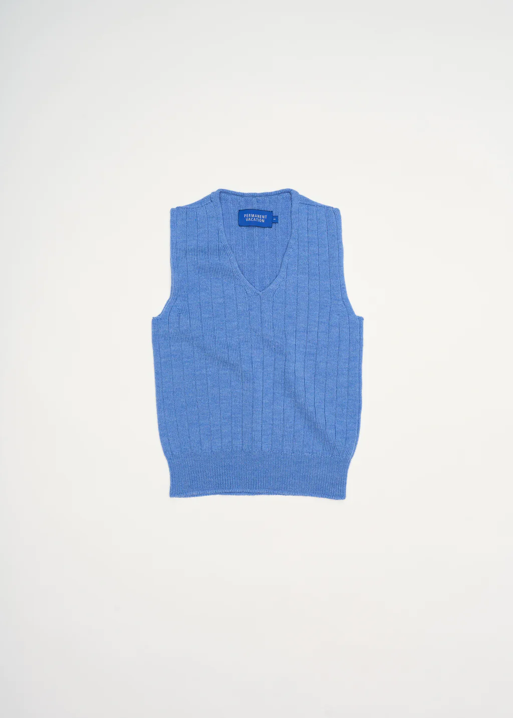 ECHO KNITTED VEST PURE BLUE