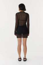 Peer Through Knit Mini Dress